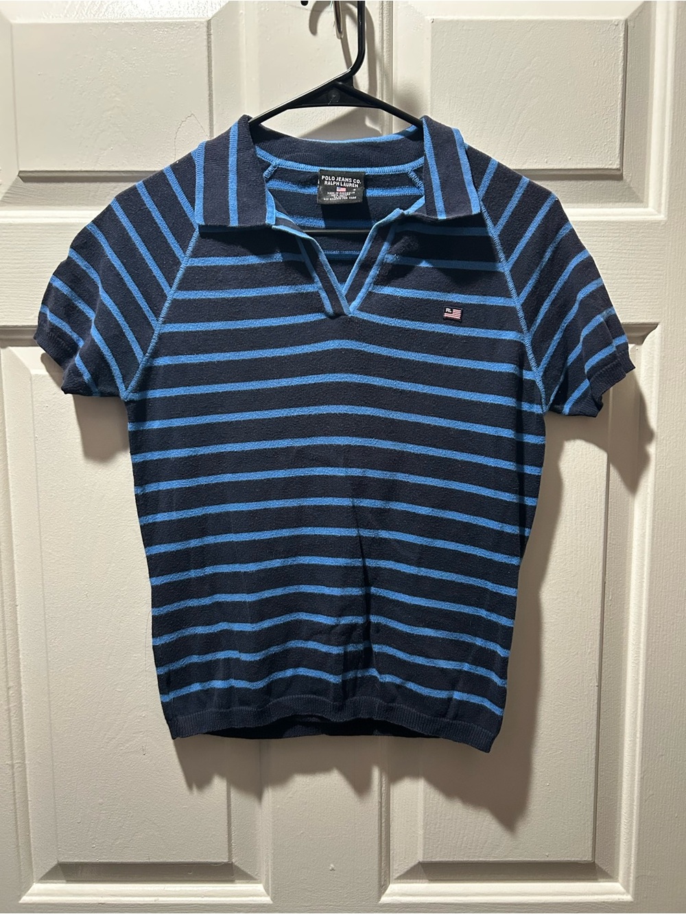 Vintage Polo Jeans Co. Ralph Lauren Women's Striped Polo Sweater Striped Shirt
